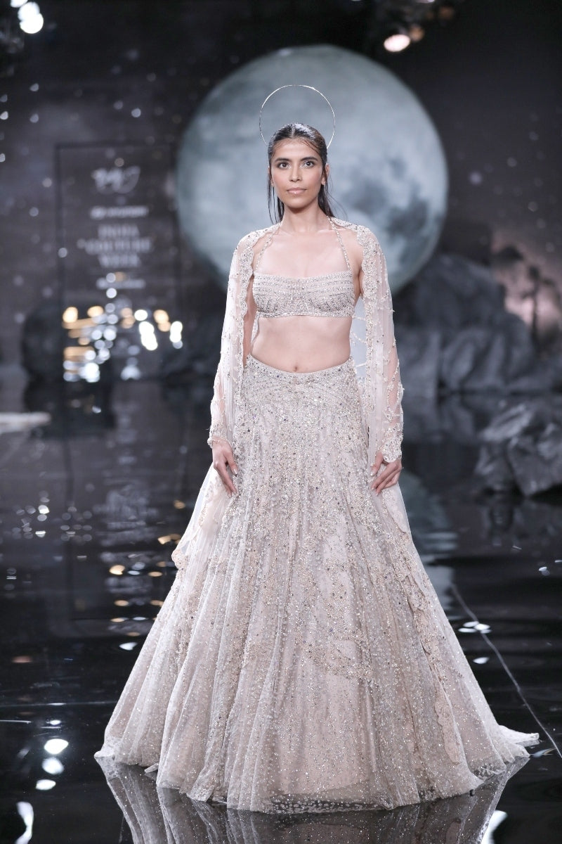 Ophelia Shimmer Tulle Bridal Lehenga Set