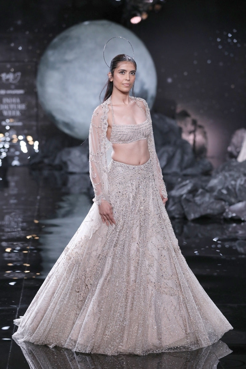 Ophelia Shimmer Tulle Bridal Lehenga Set