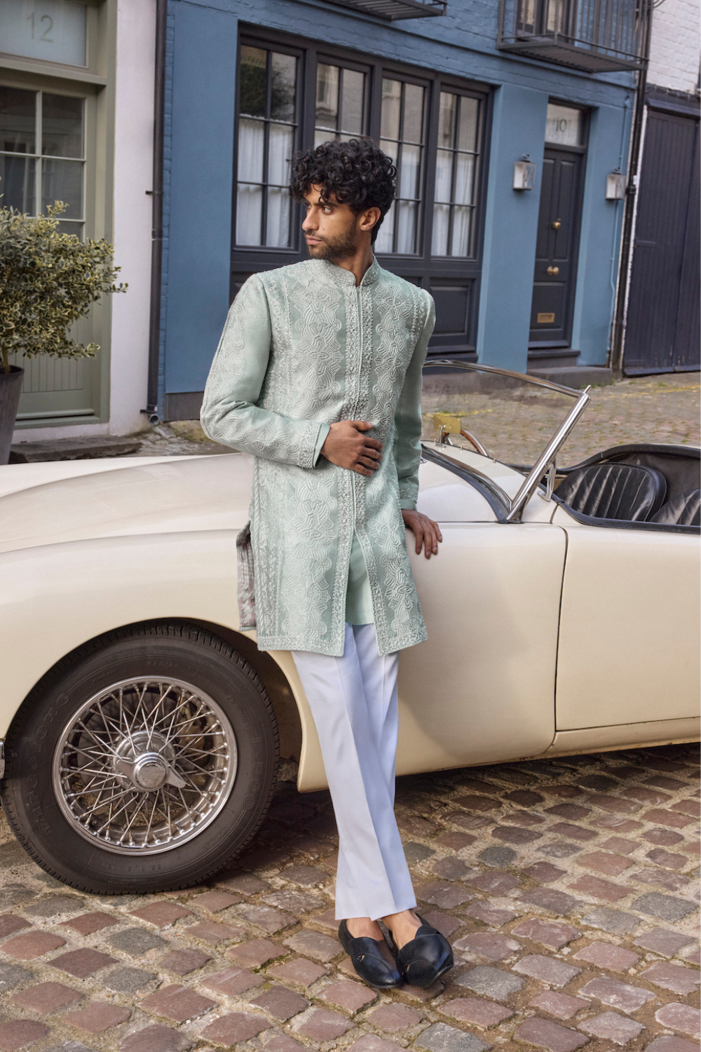 Powder Blue Sherwani Set