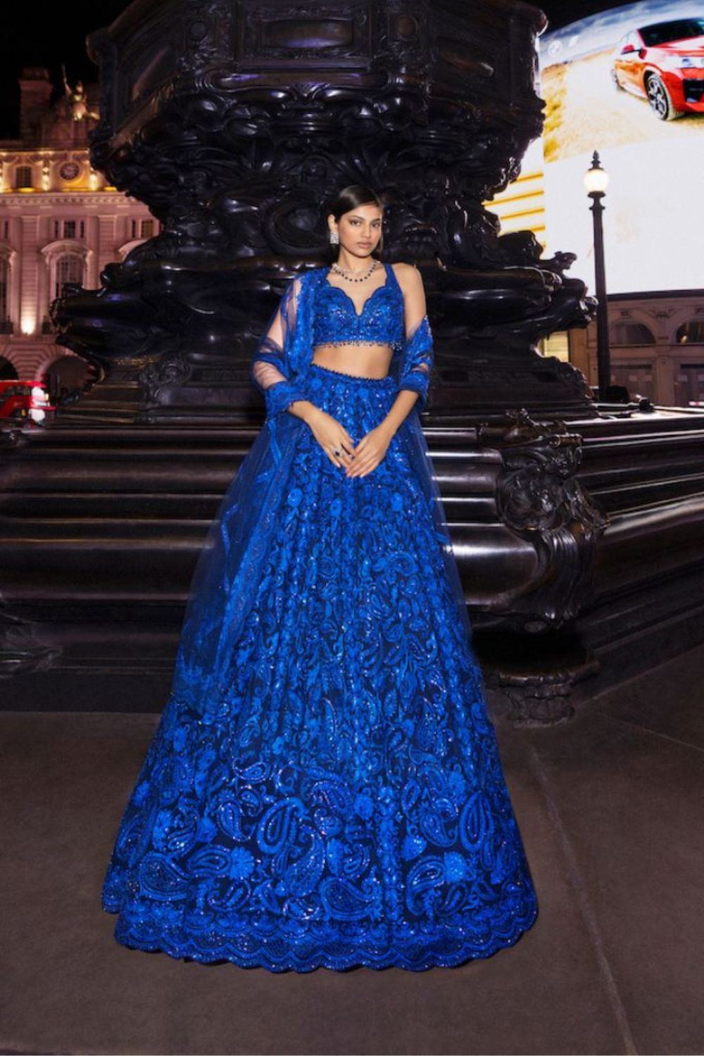 Blue Paisley Lehenga Set