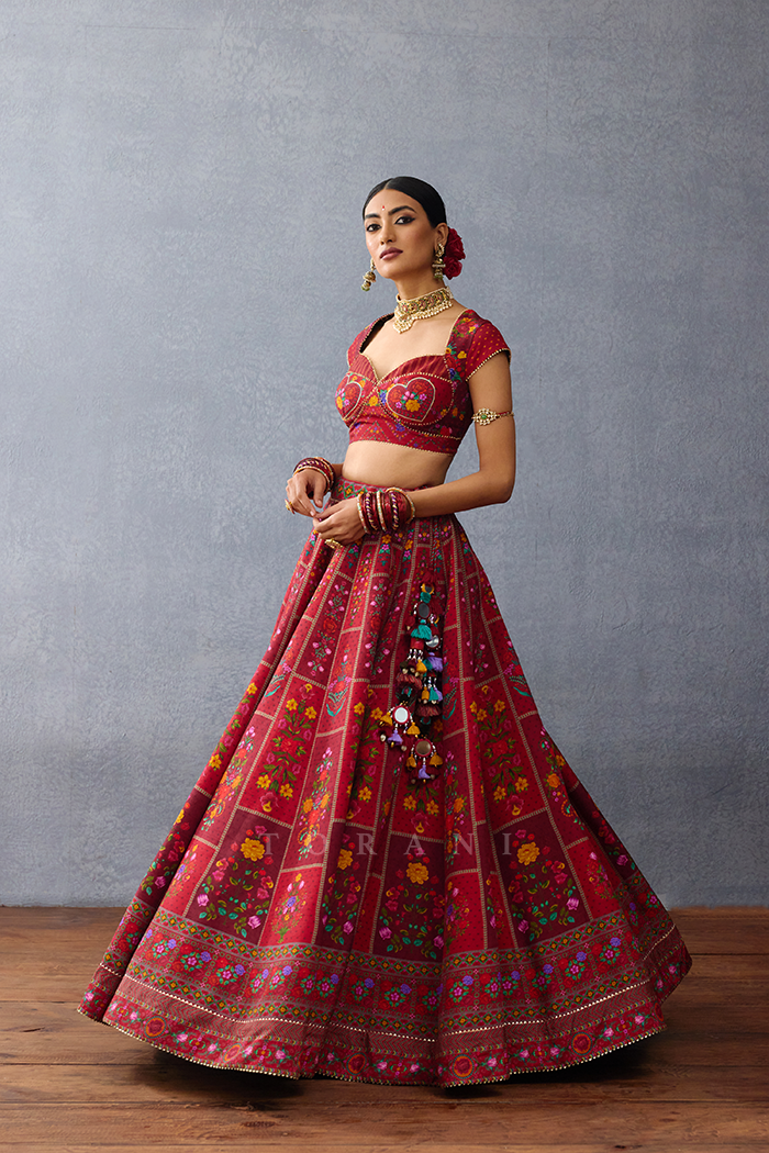 Dil Surkh Javeri Lehenga Set