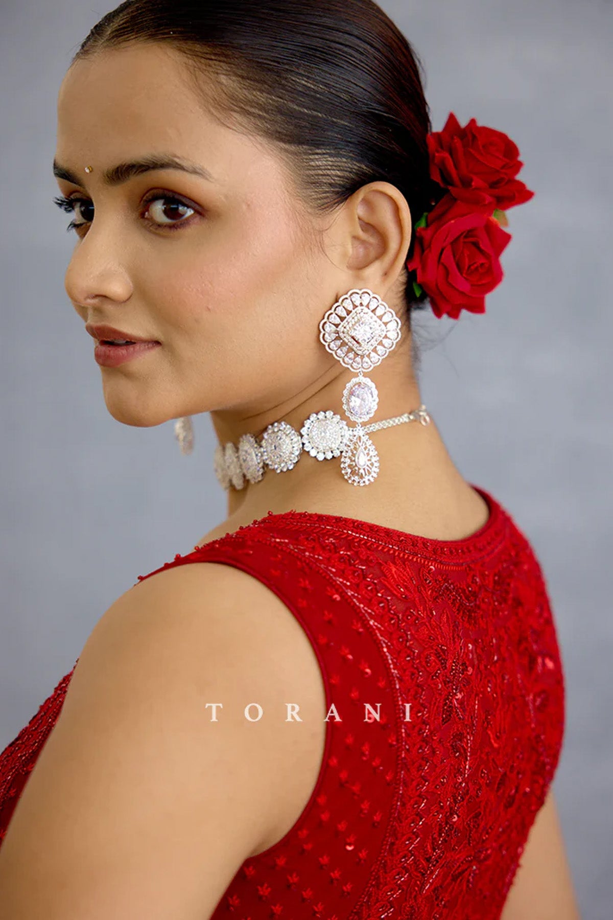 Surkh Bhanavi Sharara Set