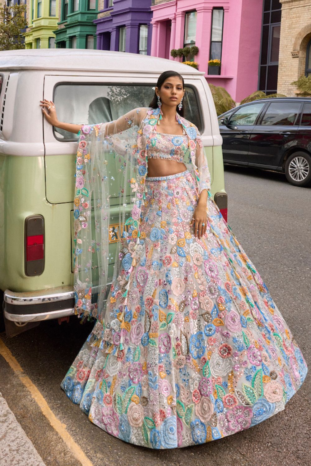 Pastel Floral Lehenga Set