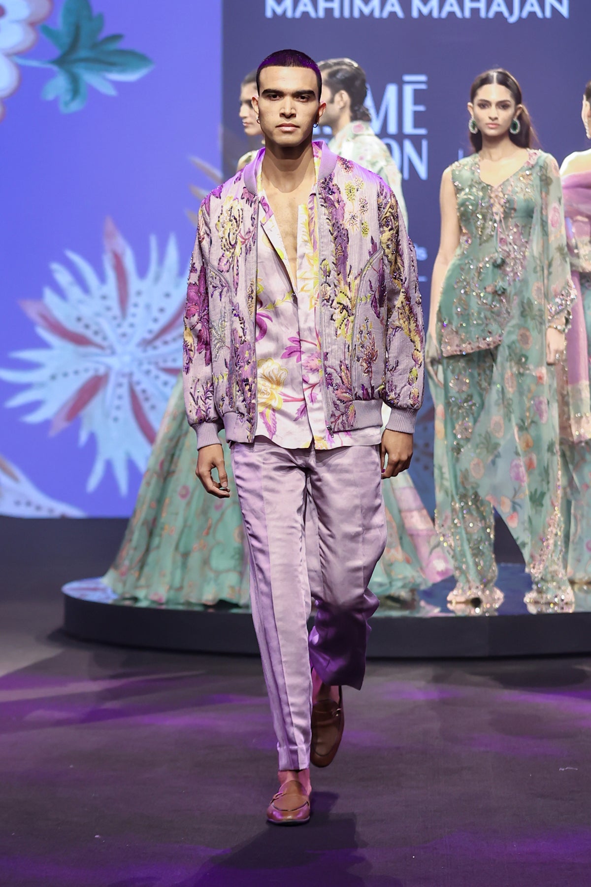 Aalan Printed Quilted Jacket