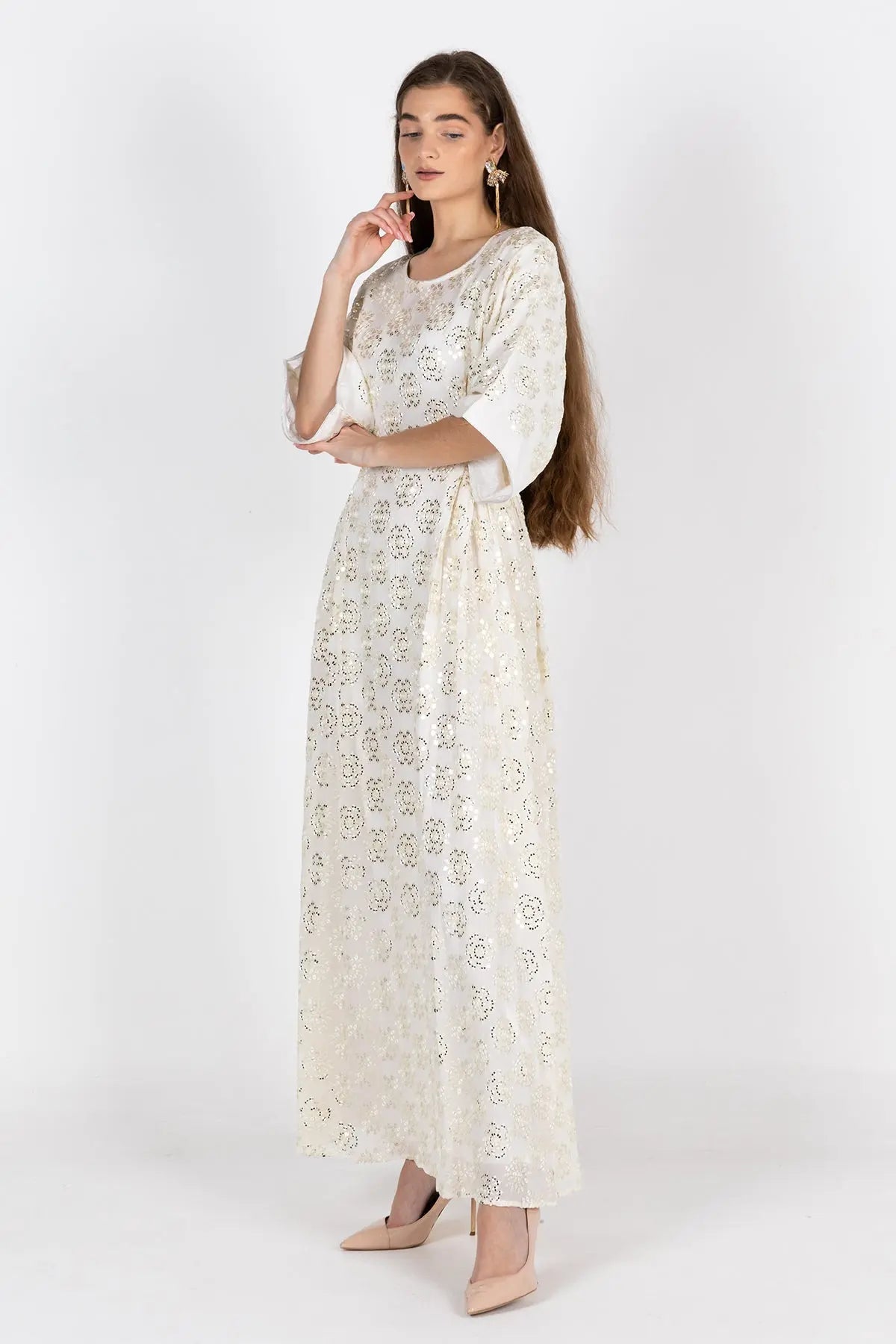 NIDA IVORY KAFTAN DRESSES
