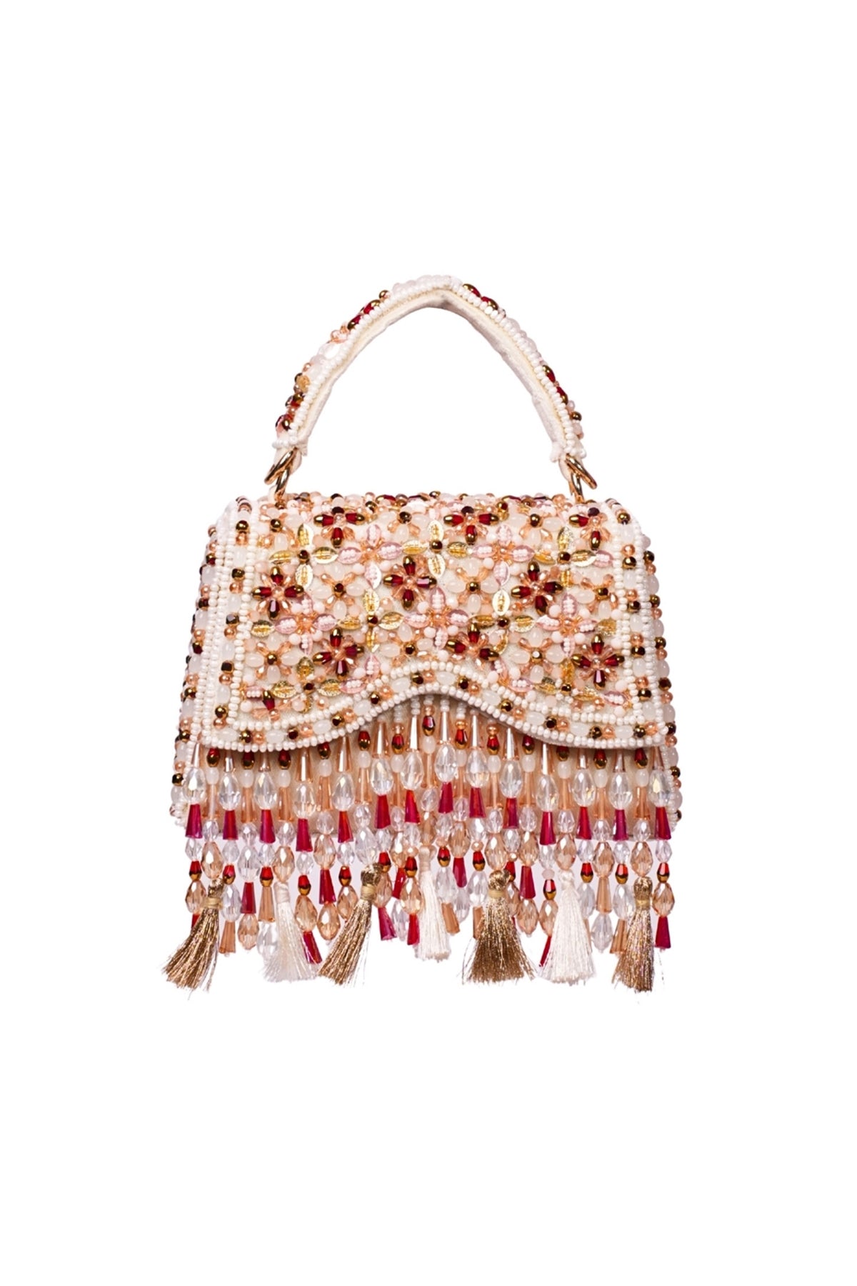 Elara Multi Color Suede Embellished Box Bag