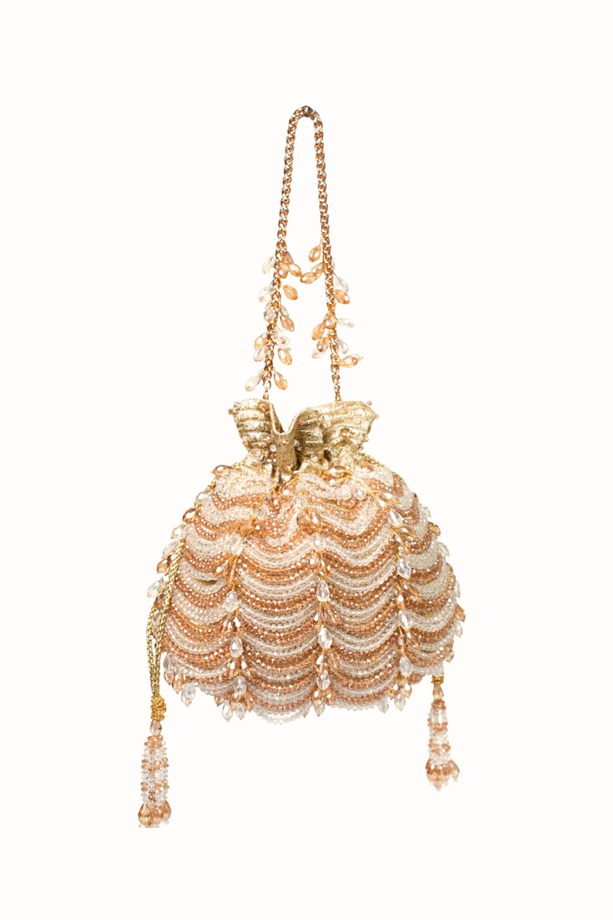 Gulzar Gold & Silver Georgette Embellished Potli