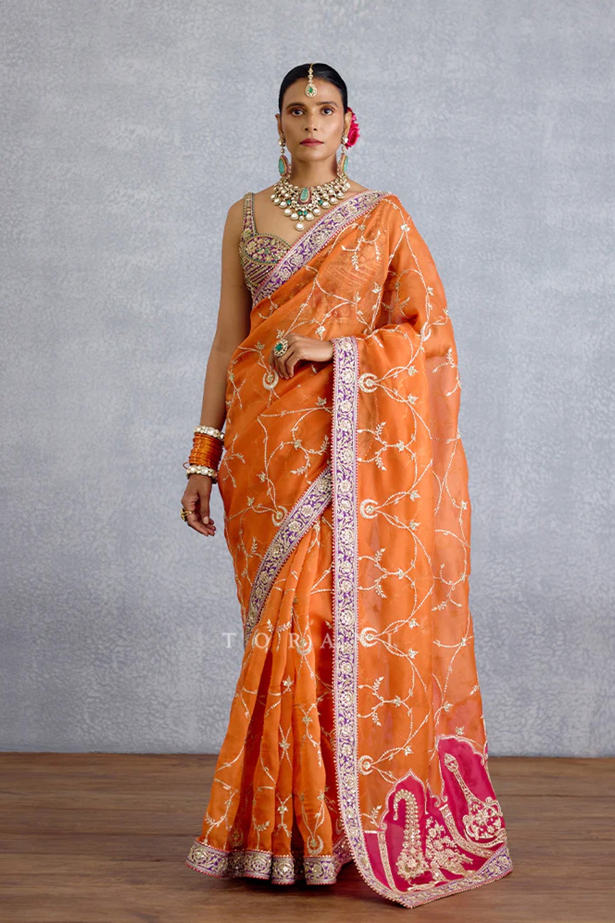 Zafrani Mehrma Saree