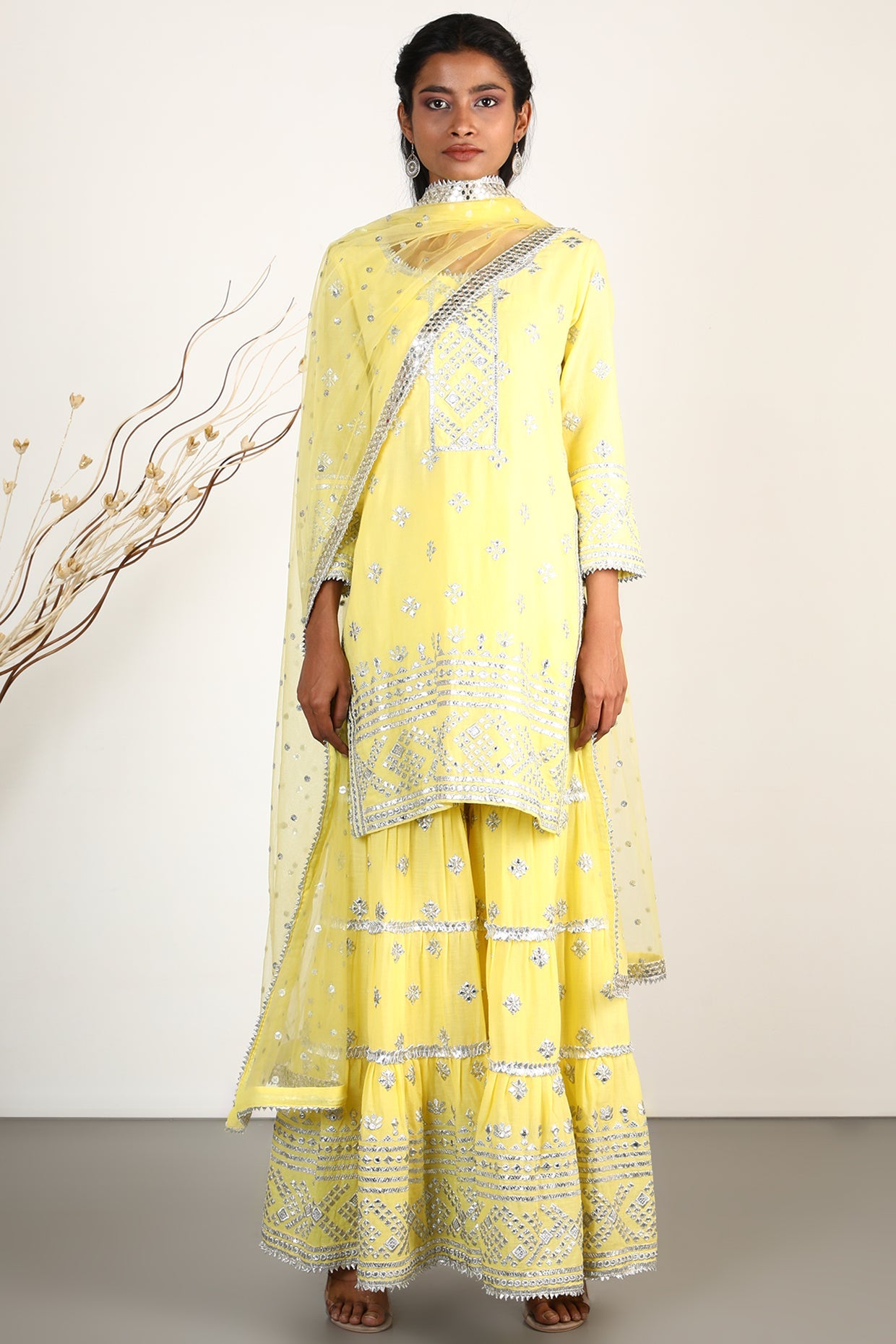 Chand Short kurta  Sharara Set