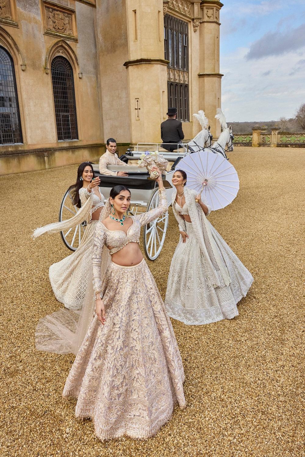 Metallic Rose Gold Lehenga Set - Ready to Ship