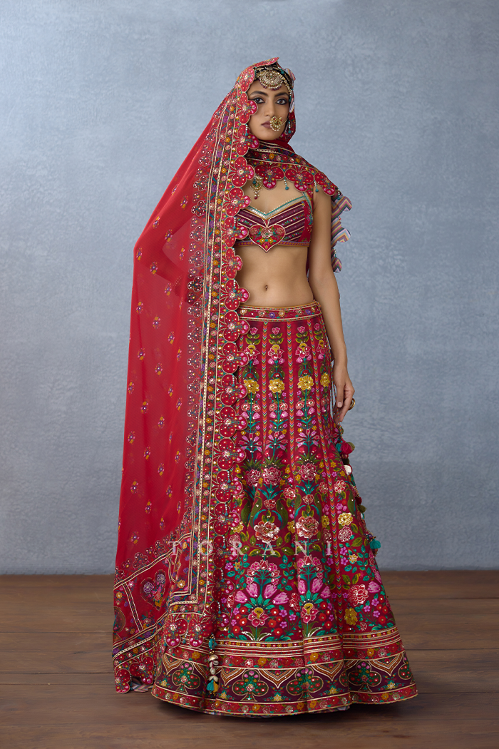 Dil Surkh Anjani Lehenga Set