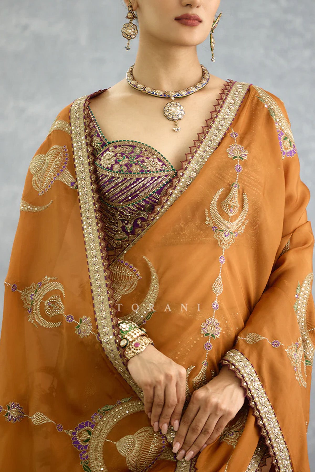 Nuraan Rangsaaz Omaira Saree Set