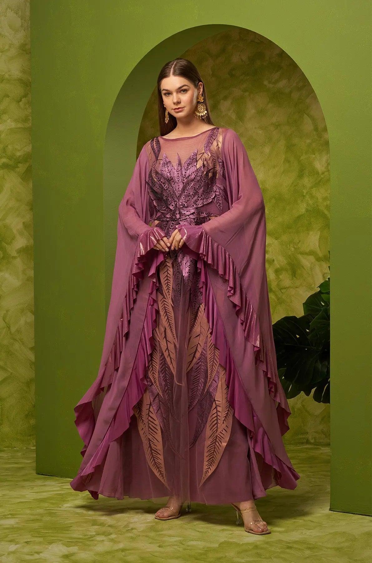 222-44 PURPLE KAFTAN DRESSES