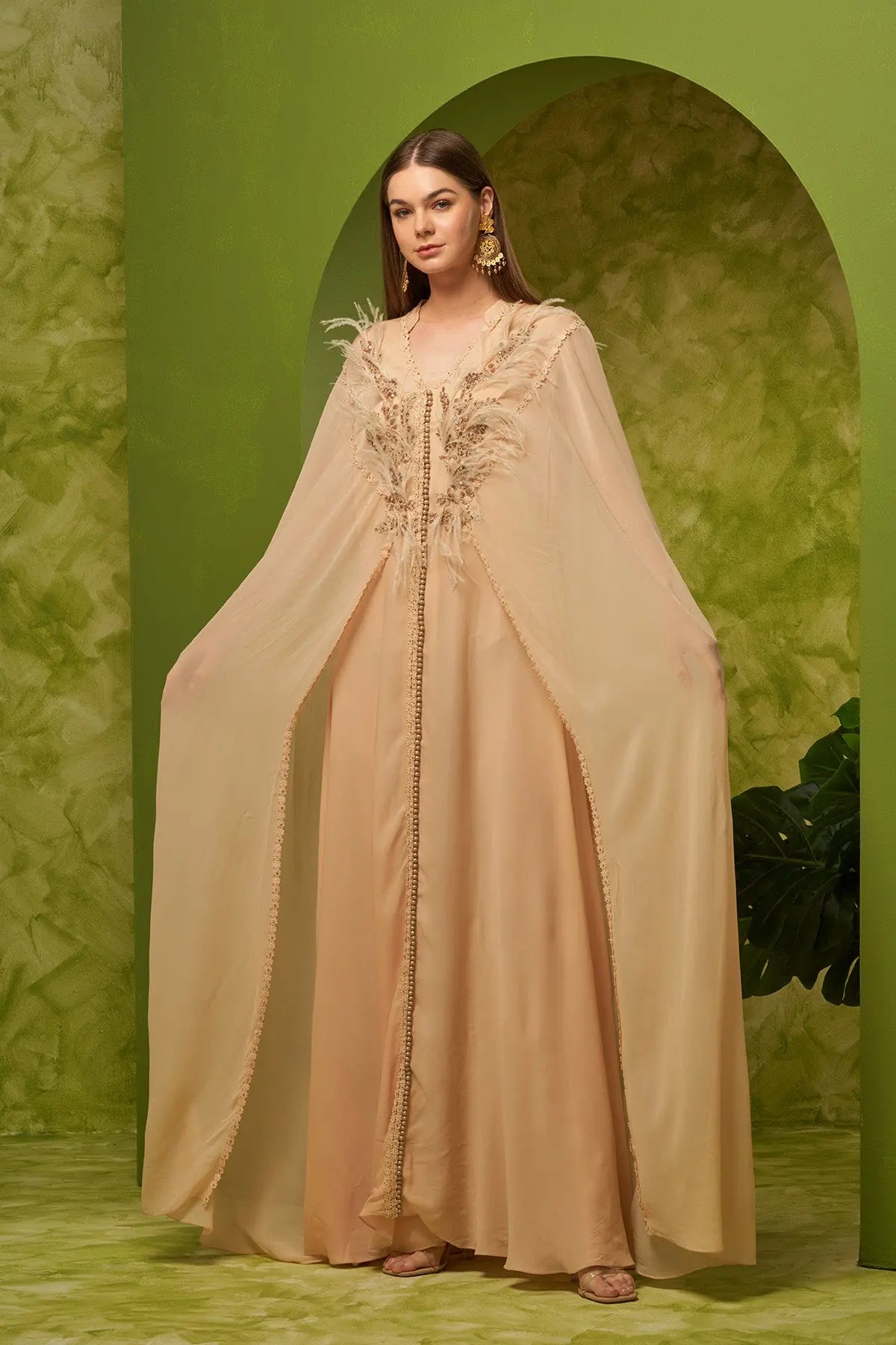 241-31 BEIGE KAFTAN DRESSES