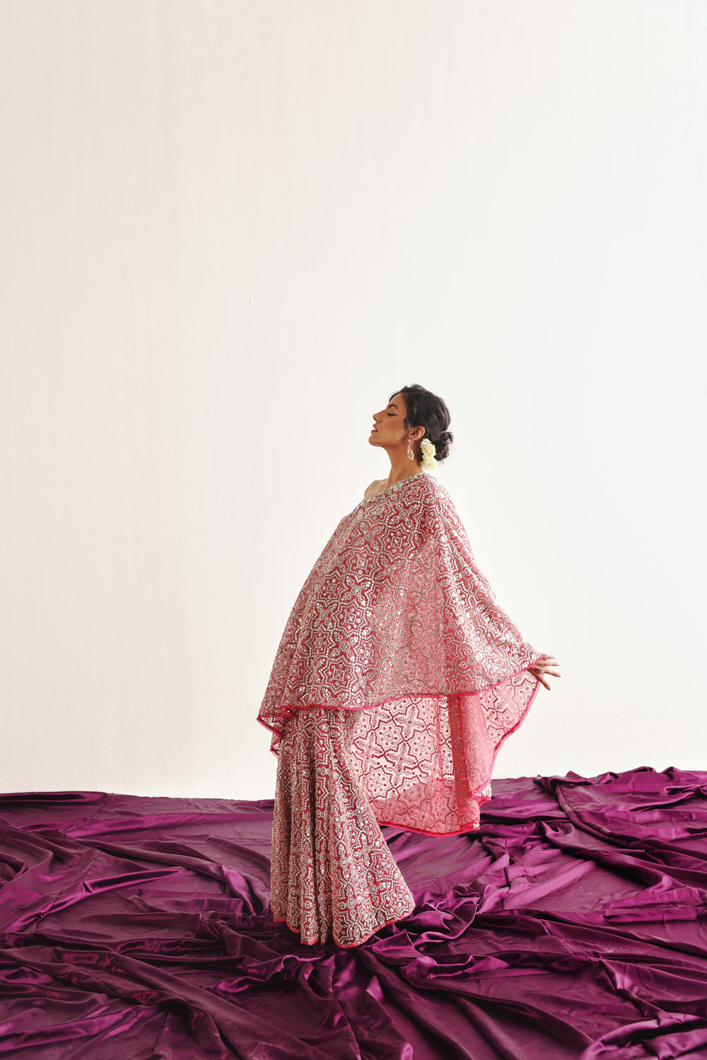 Hexagon One Shoulder Cape