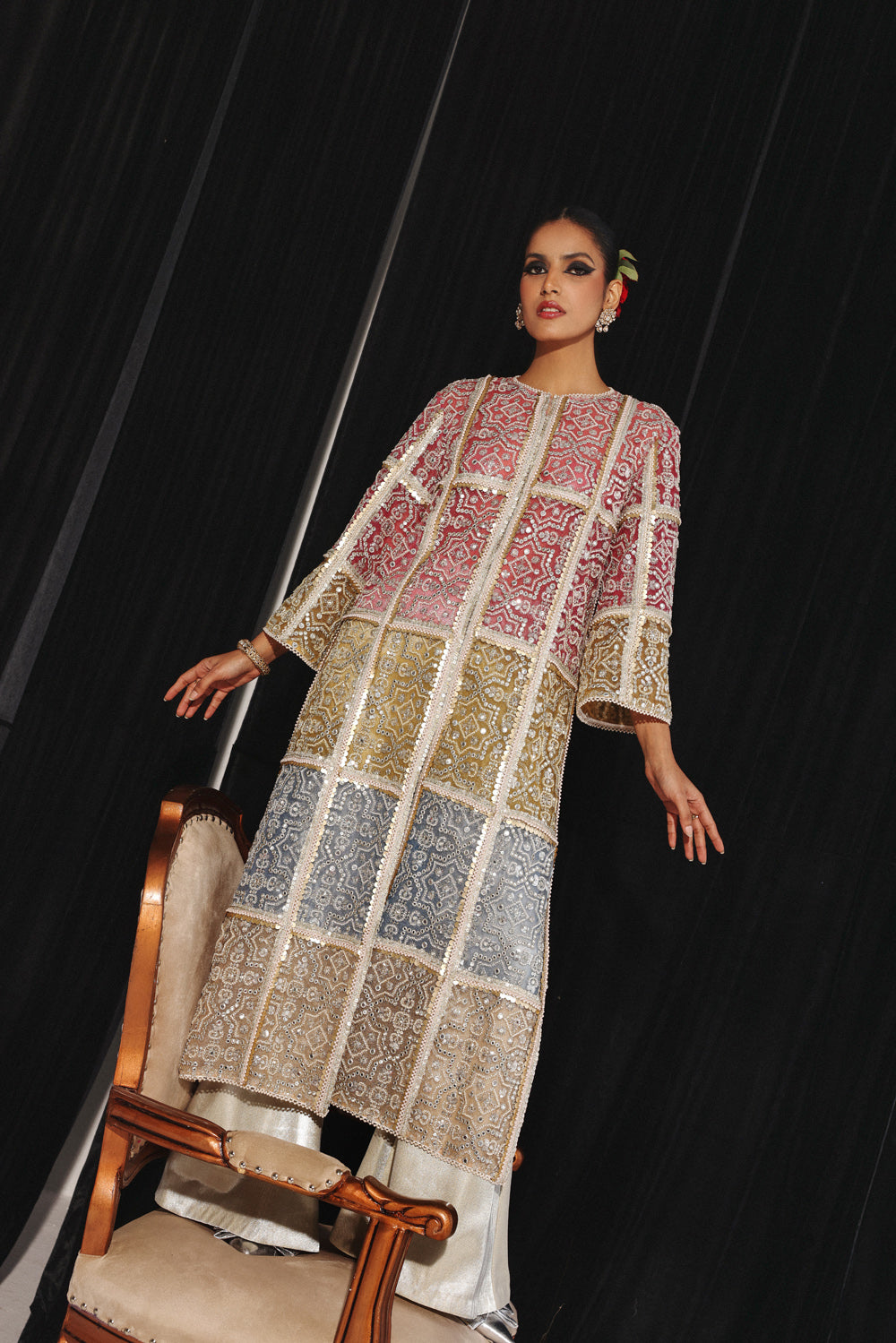 Embellished Long Jacket