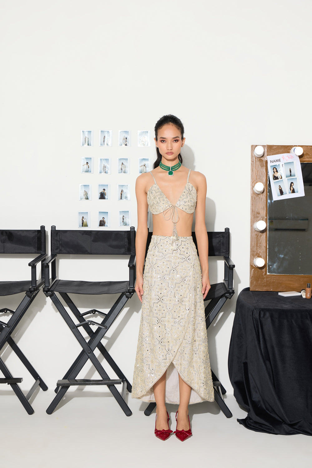 Wrap Over Skirt Set