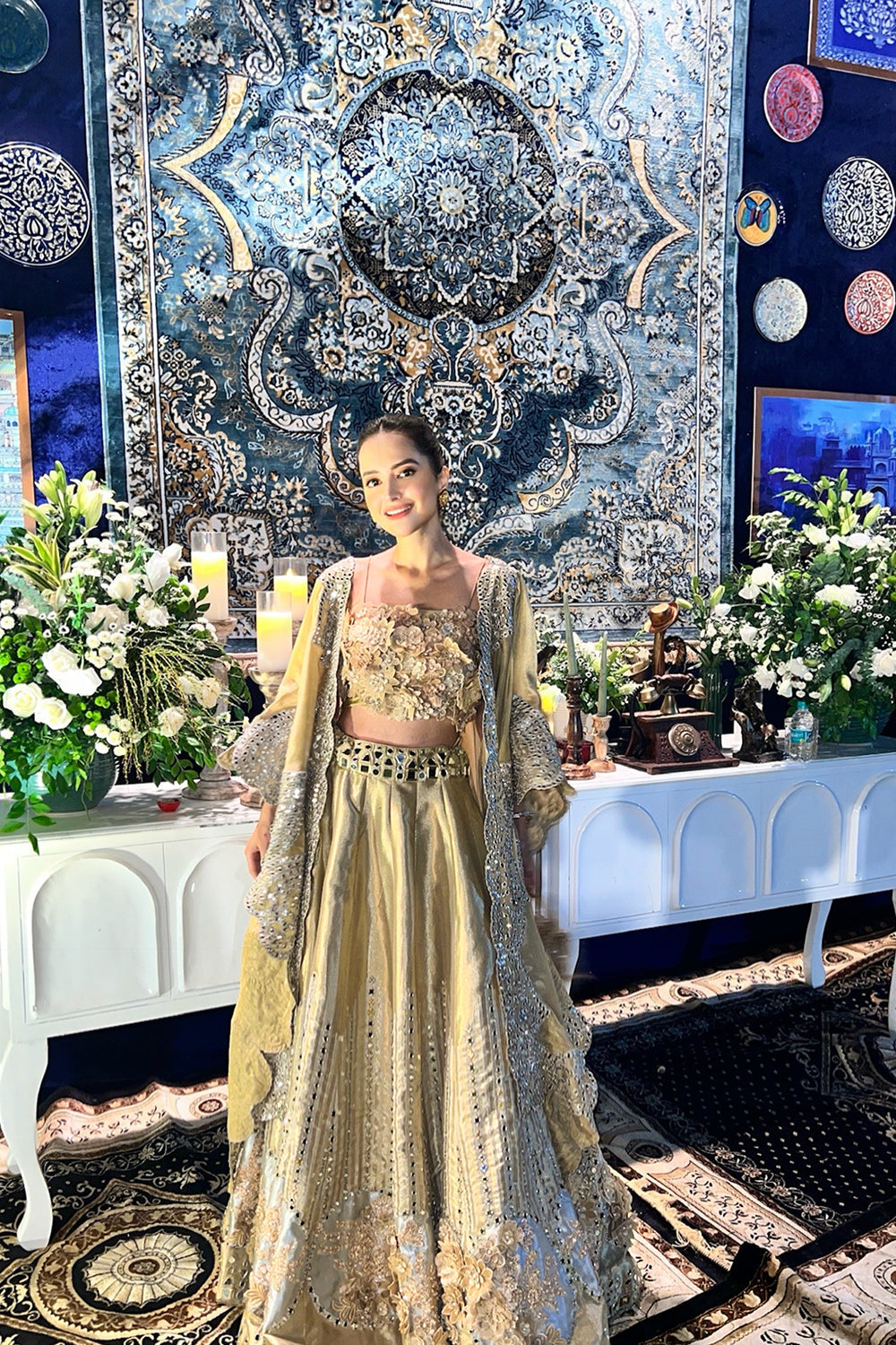 Komal Kapoor in our Banarasi Brocade Lehenga set with Cape