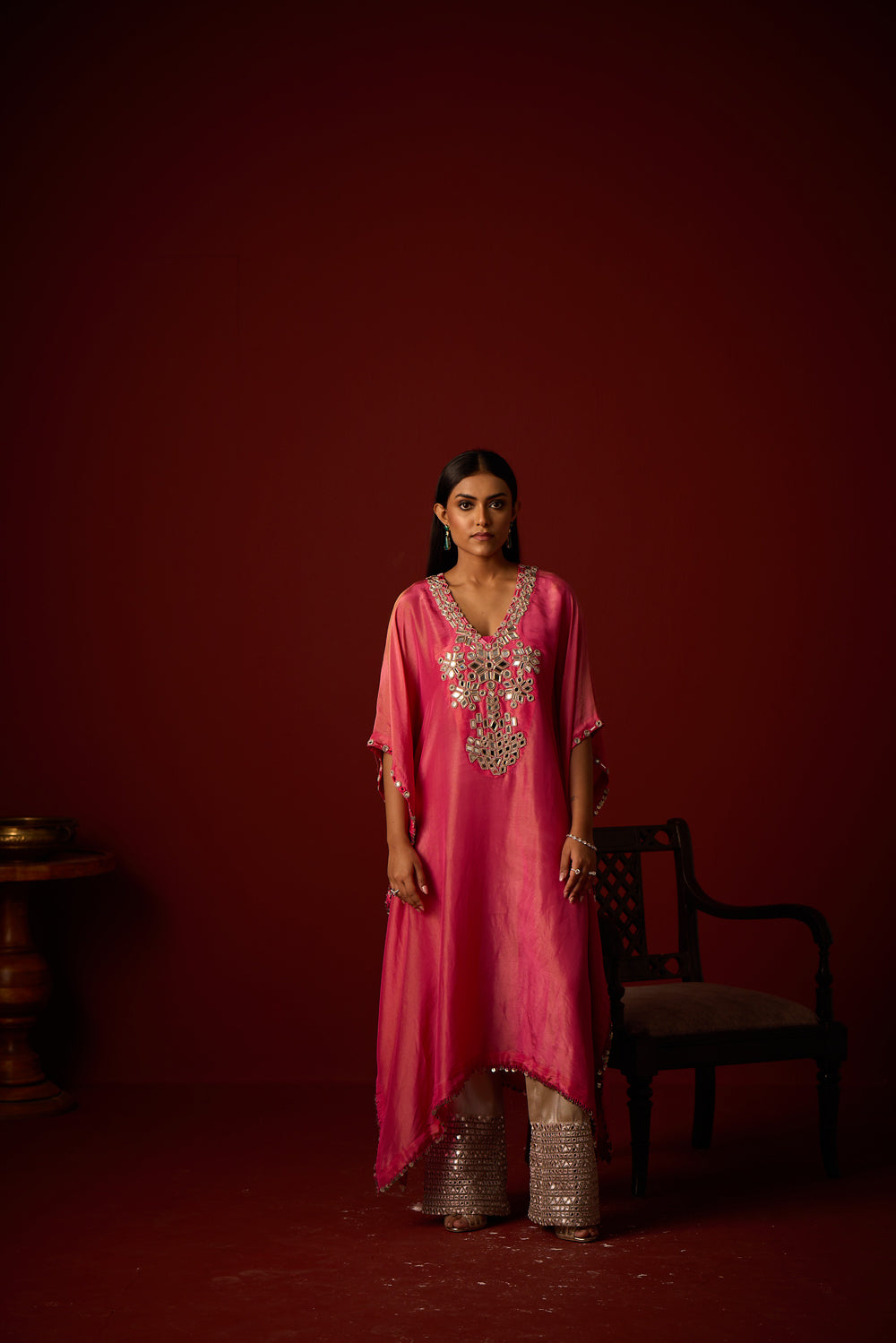 Brocade Mirrorwork Palazzos