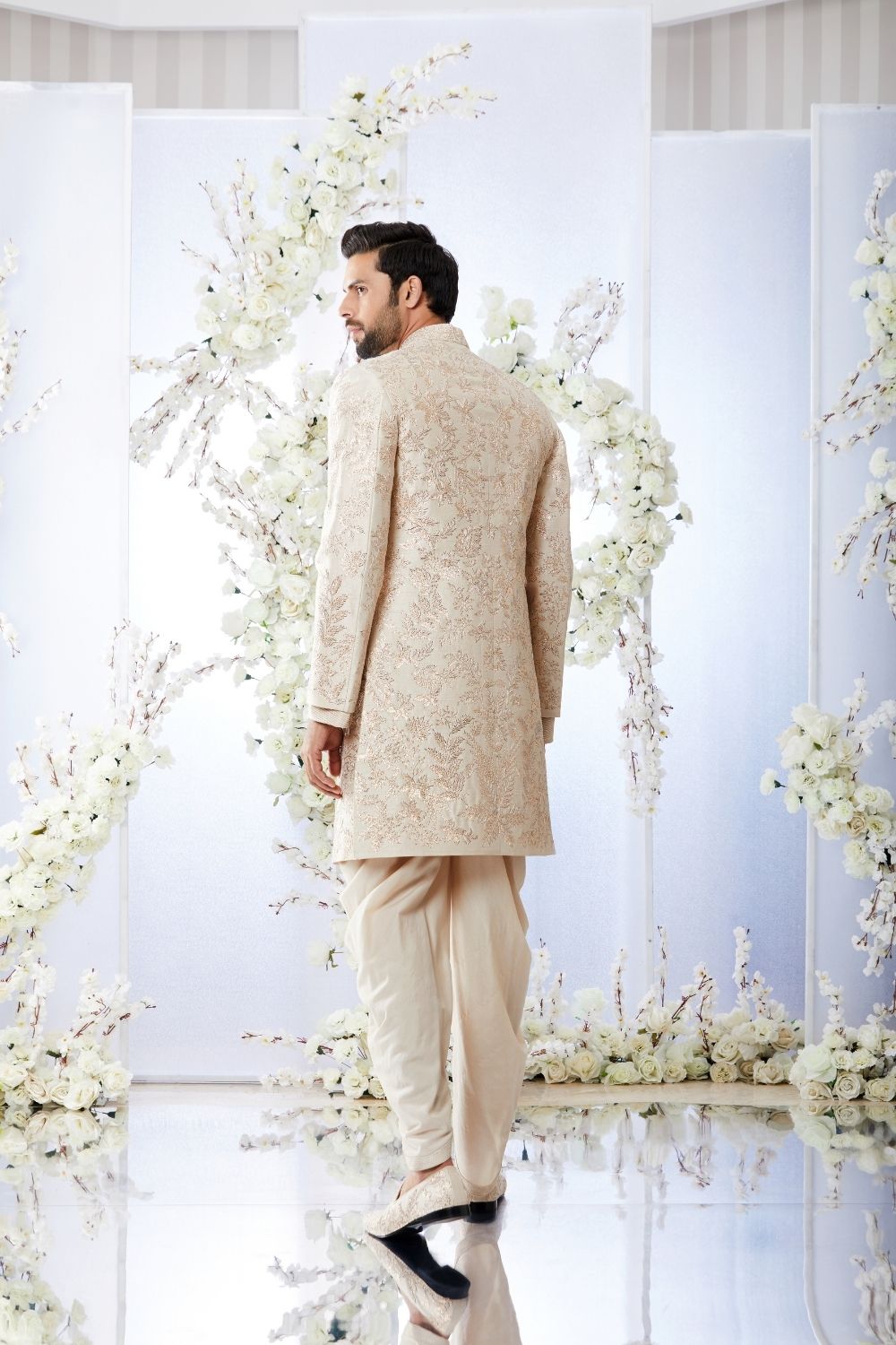 Rose Gold Sherwani Set