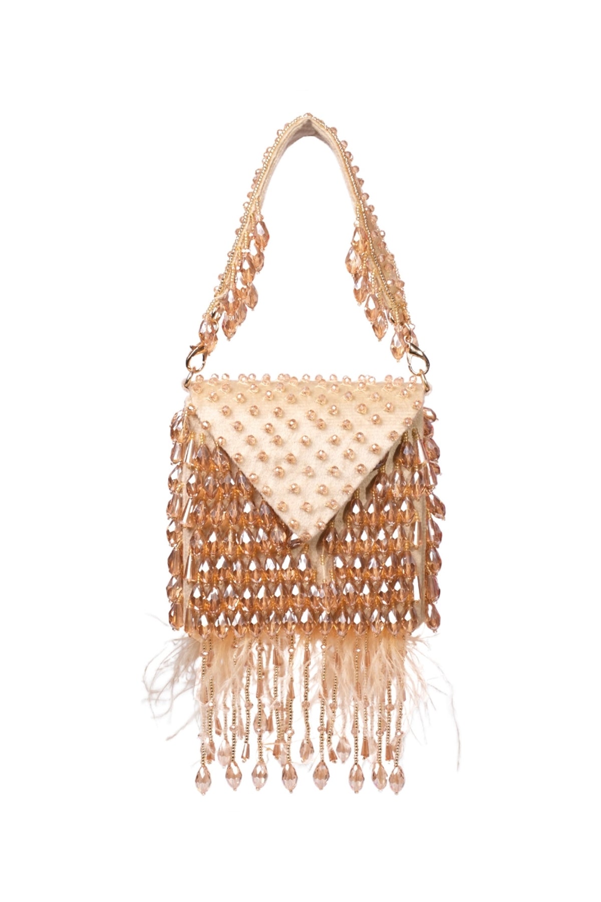 Luna Gold Suede Embellished Mini Bag