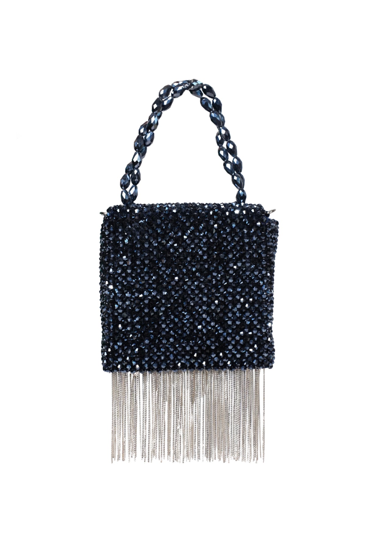 Natali Navy Blue Embellished Mini Bag