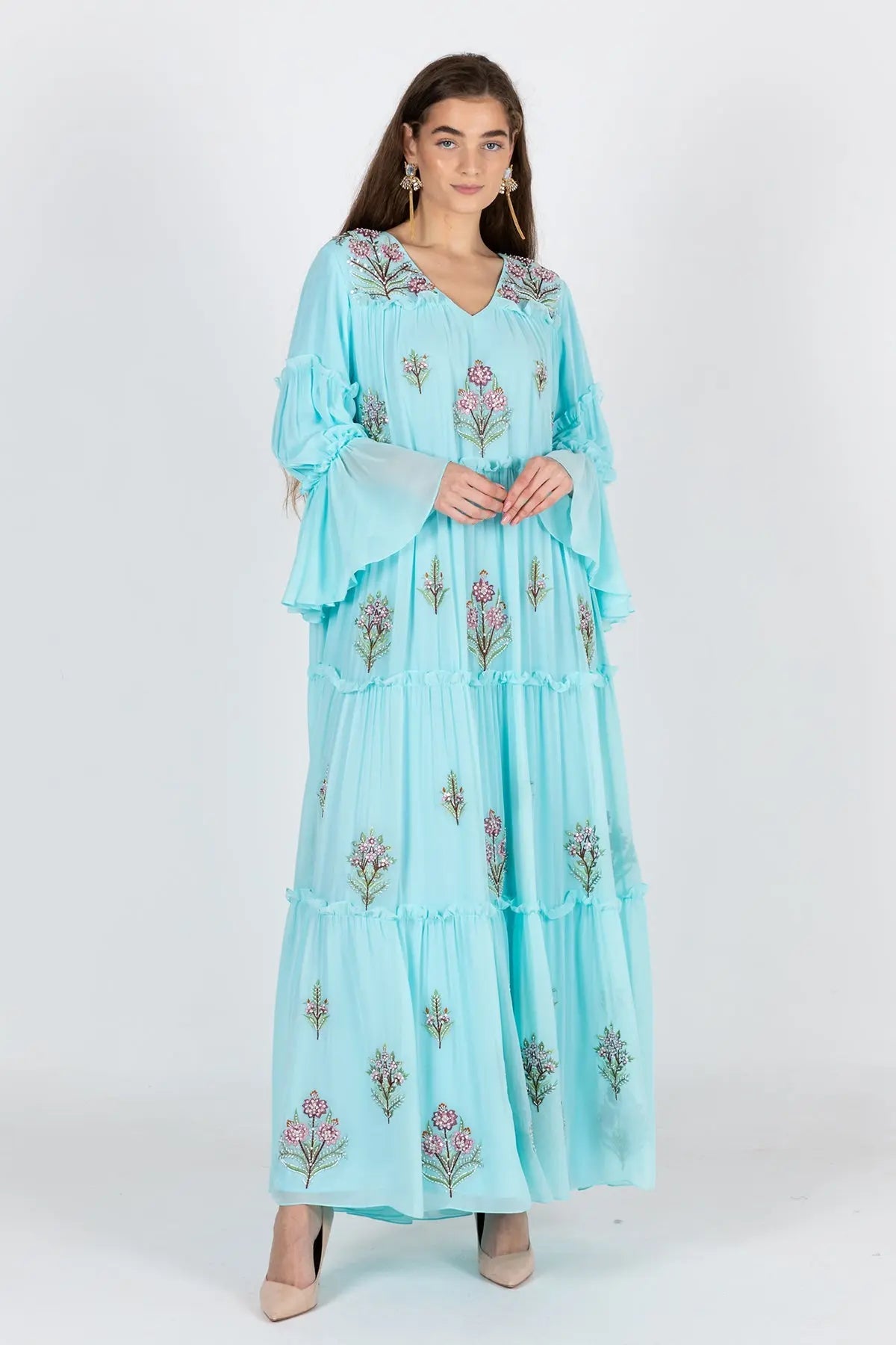 MAITHA AQUA JALABIYA DRESSES