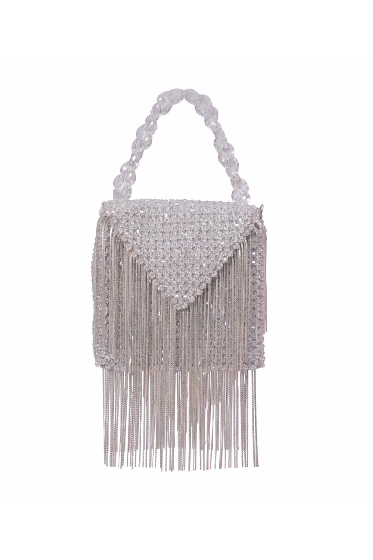 Natali Silver Embellished Mini Bag
