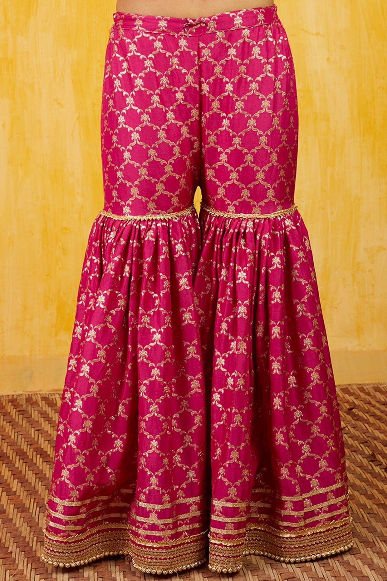 Marigold Brocade Short Garara Set