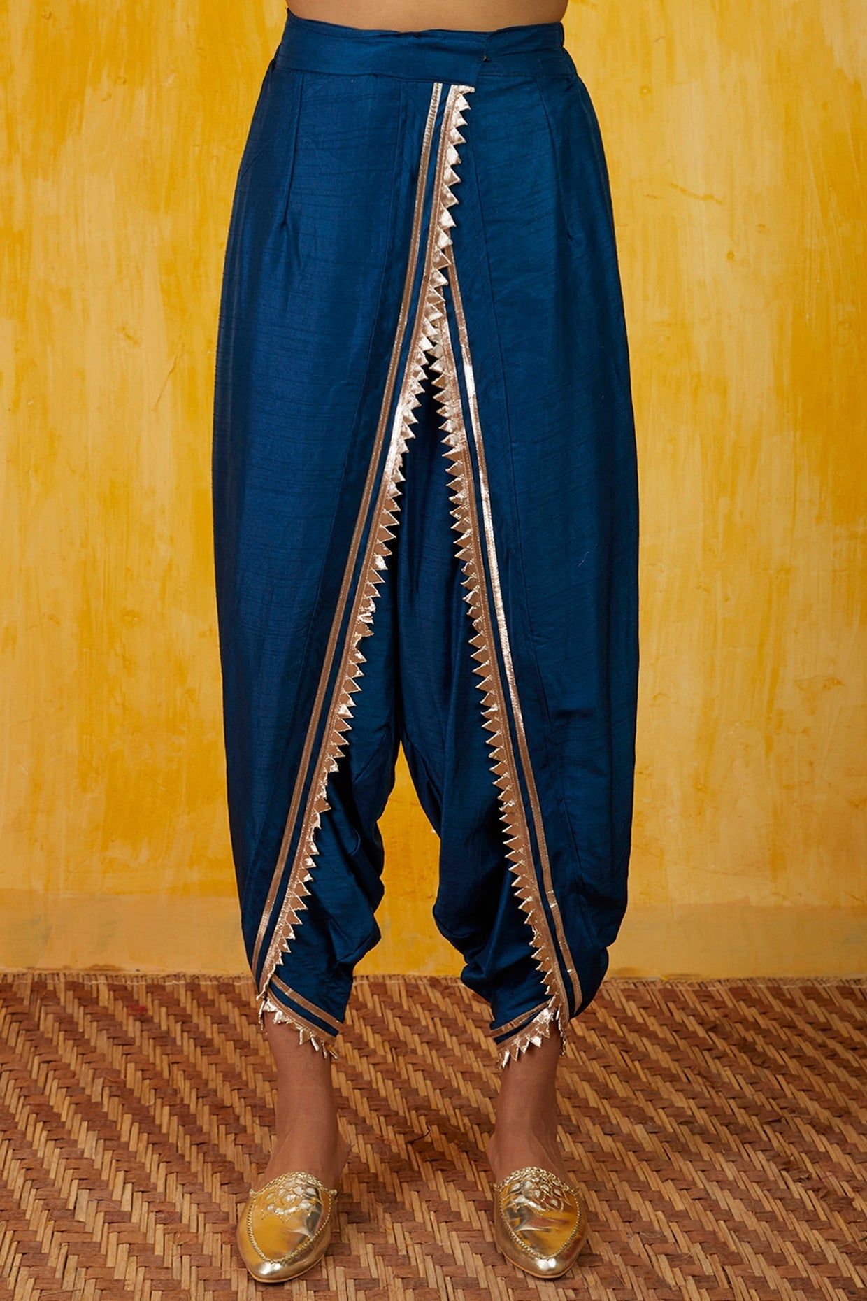 Marigold Zig-Zag Ag With Dhoti