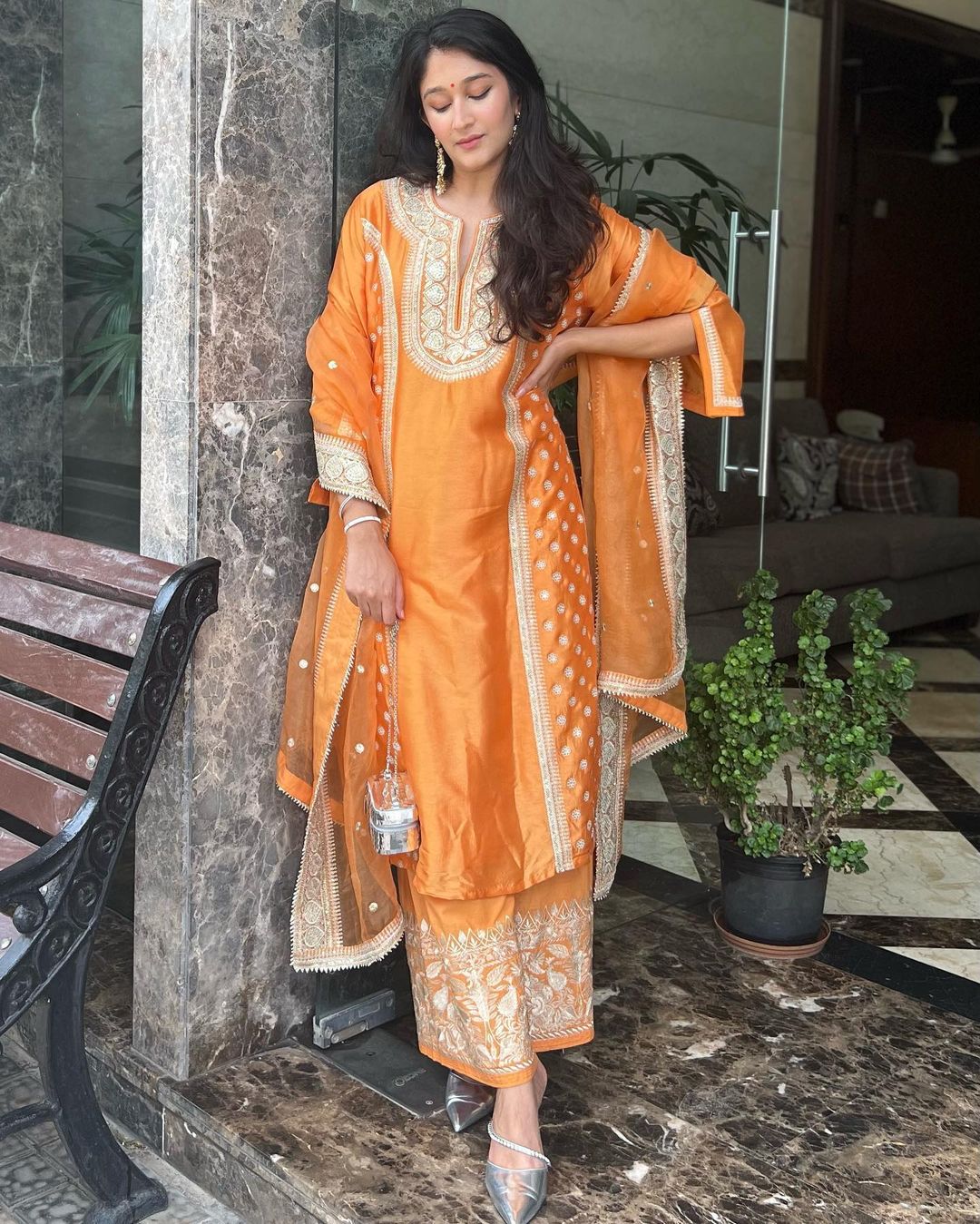 Sheer Datta In Muzzafar Palazzo Set