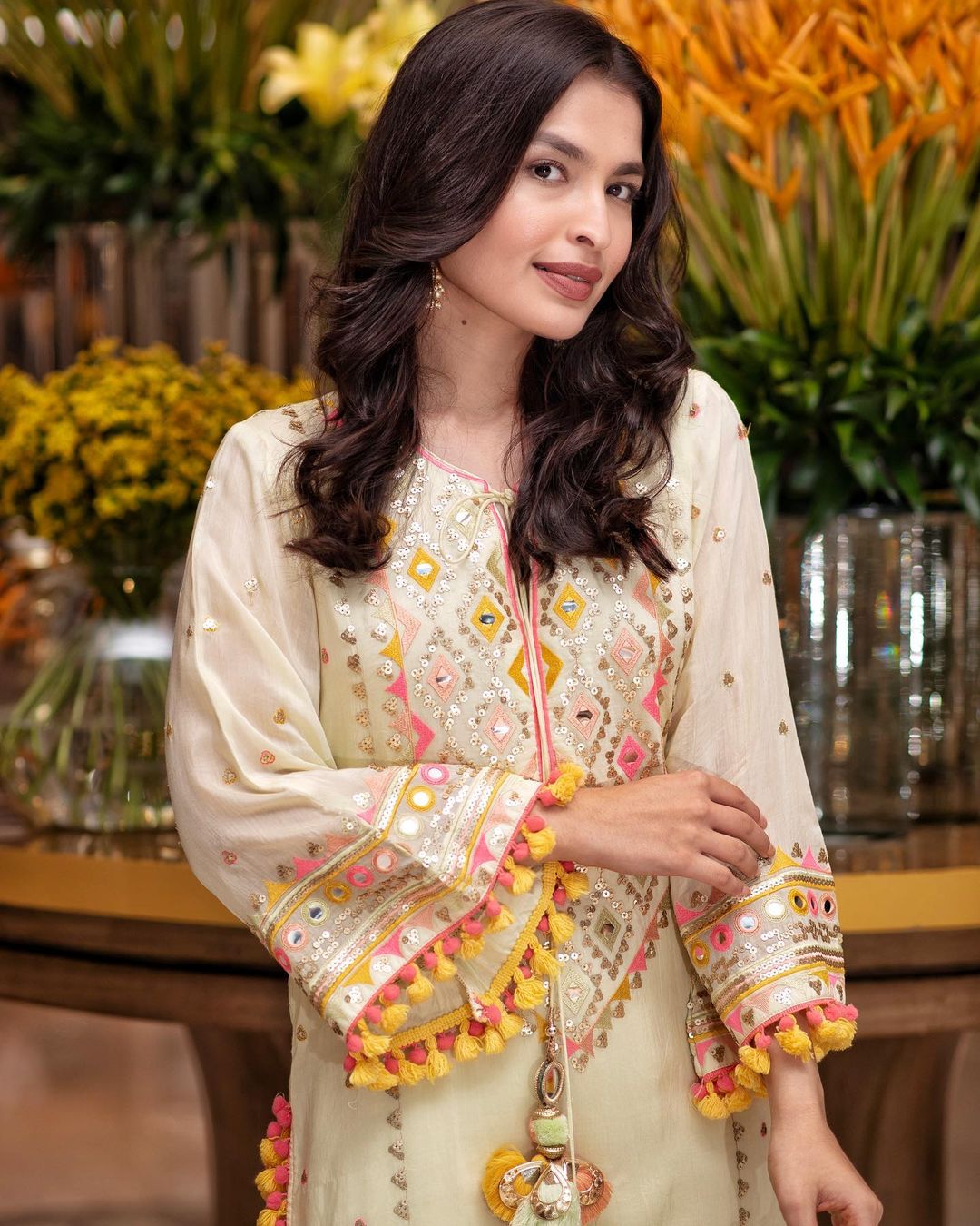 Saachi Bhasin in Nishika Long Kurta With Palazzo