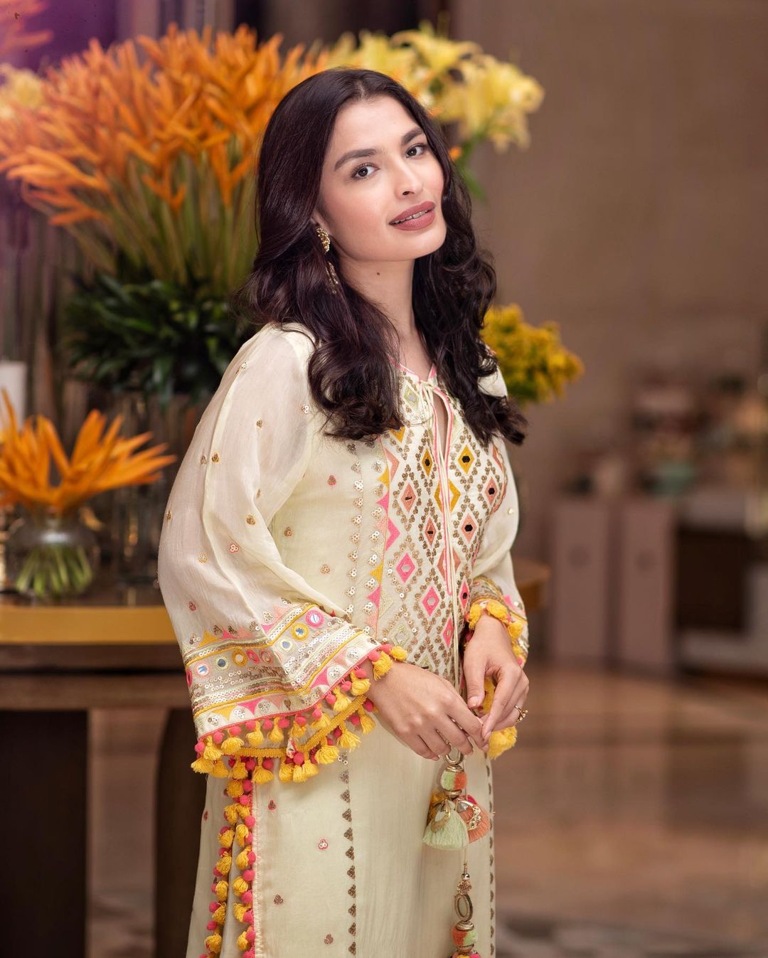 Saachi Bhasin in Nishika Long Kurta With Palazzo