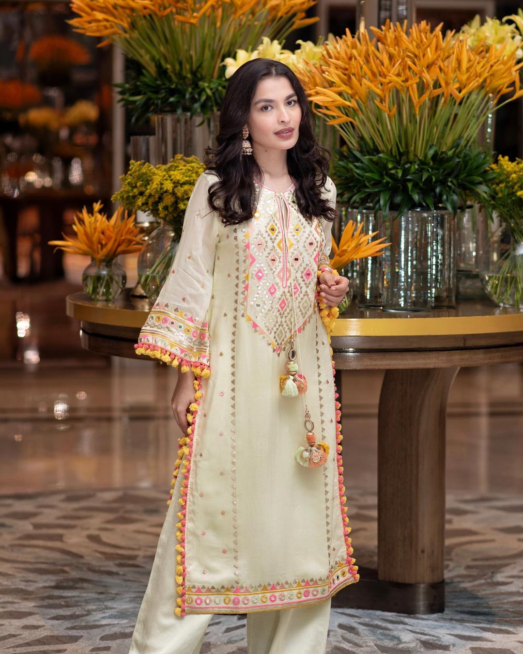 Saachi Bhasin in Nishika Long Kurta With Palazzo