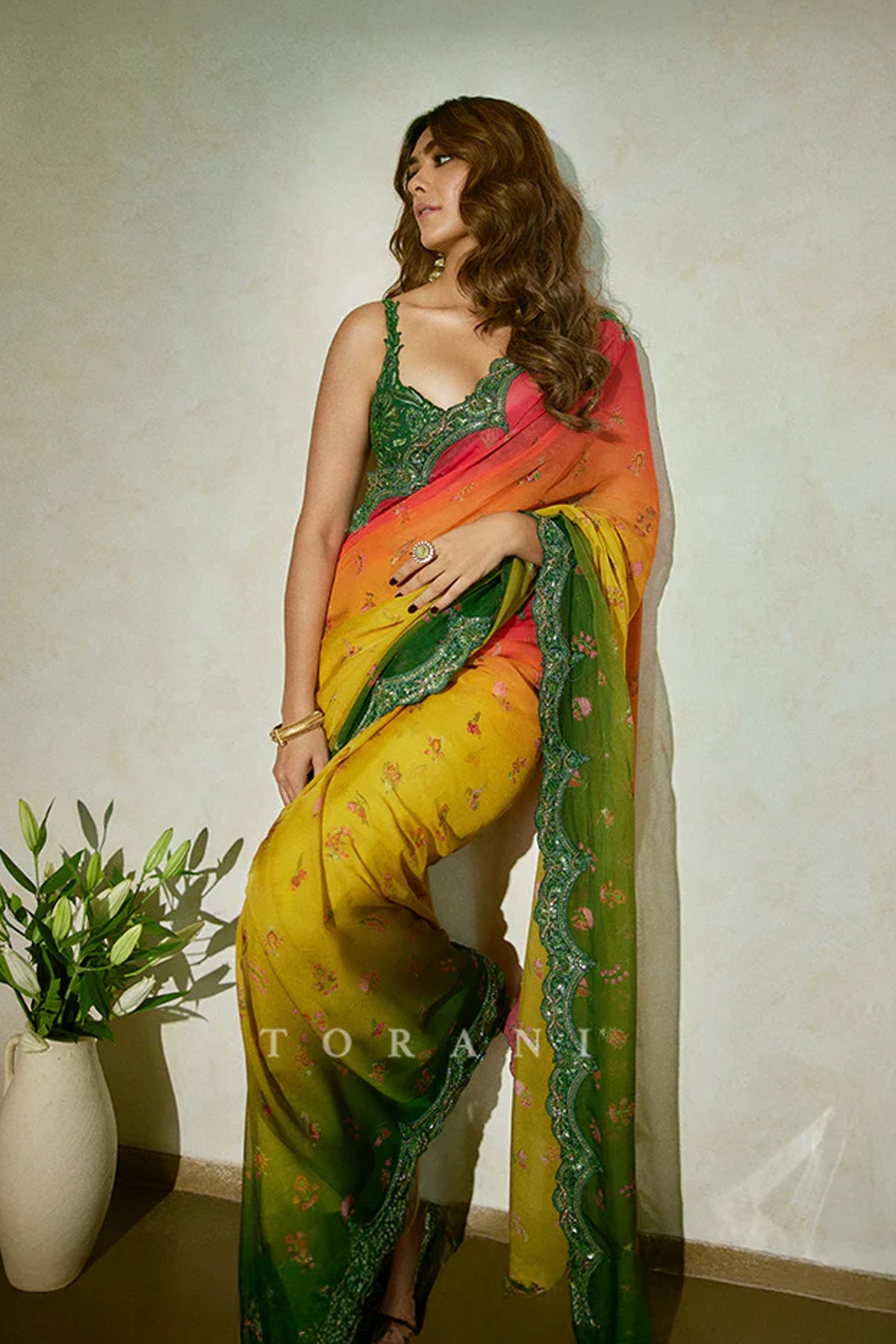 Mrunal Thakur in our Chitrangi Ziya Saree Set