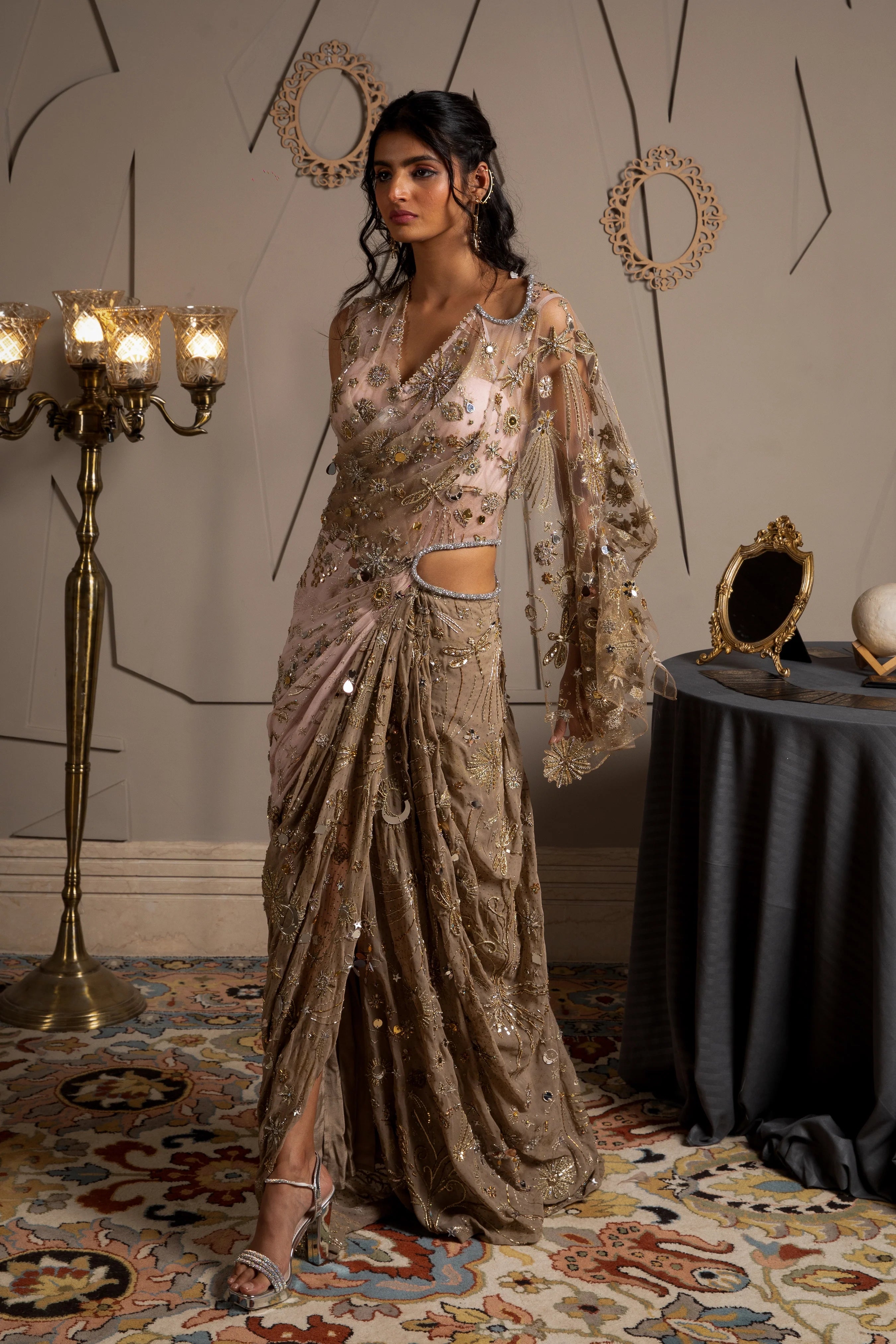 Nysa Kaftan Draped Dress