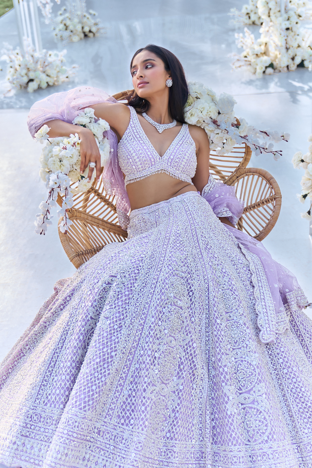 Lavender Lehenga Set