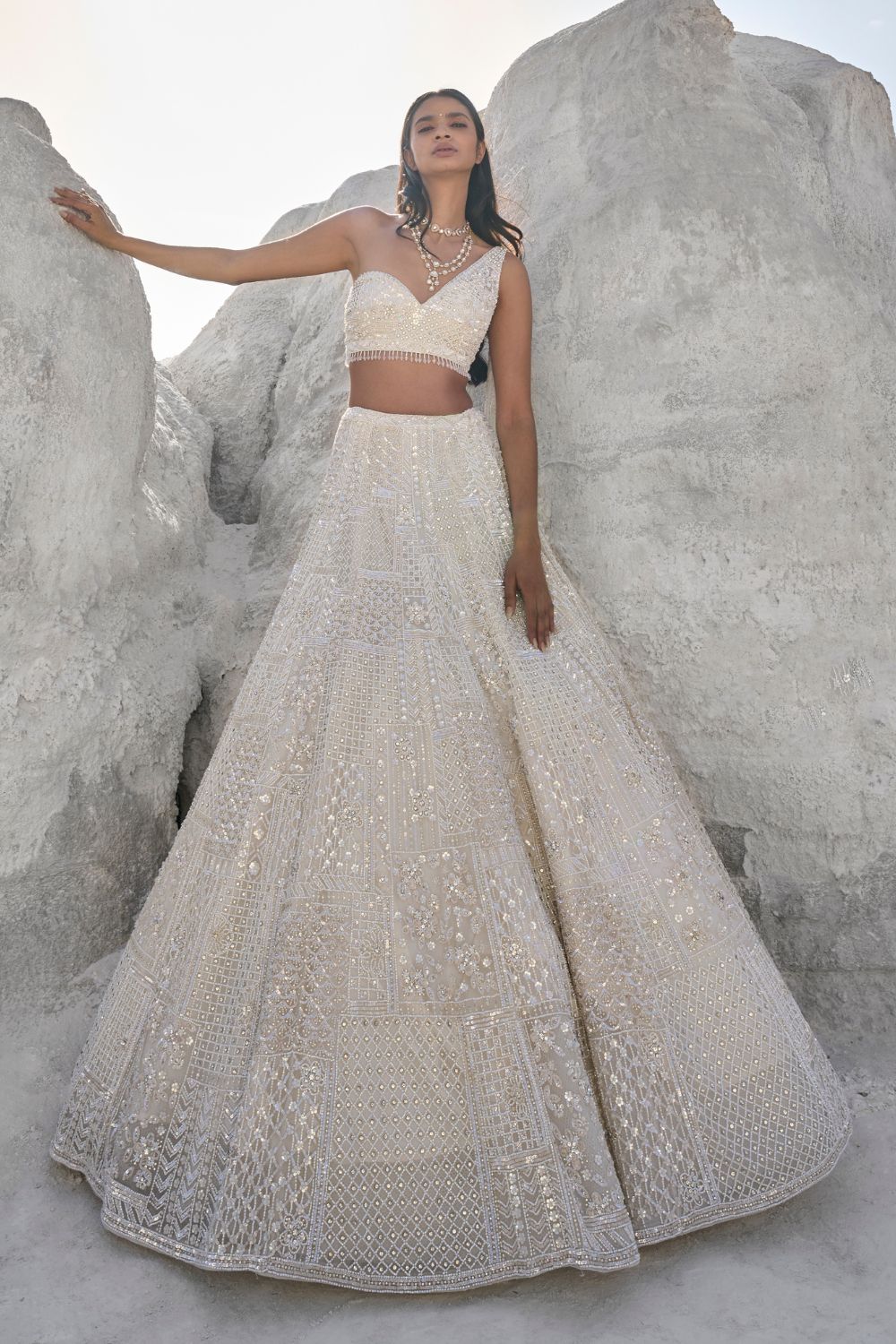 Ivory Pearl Lehenga Set