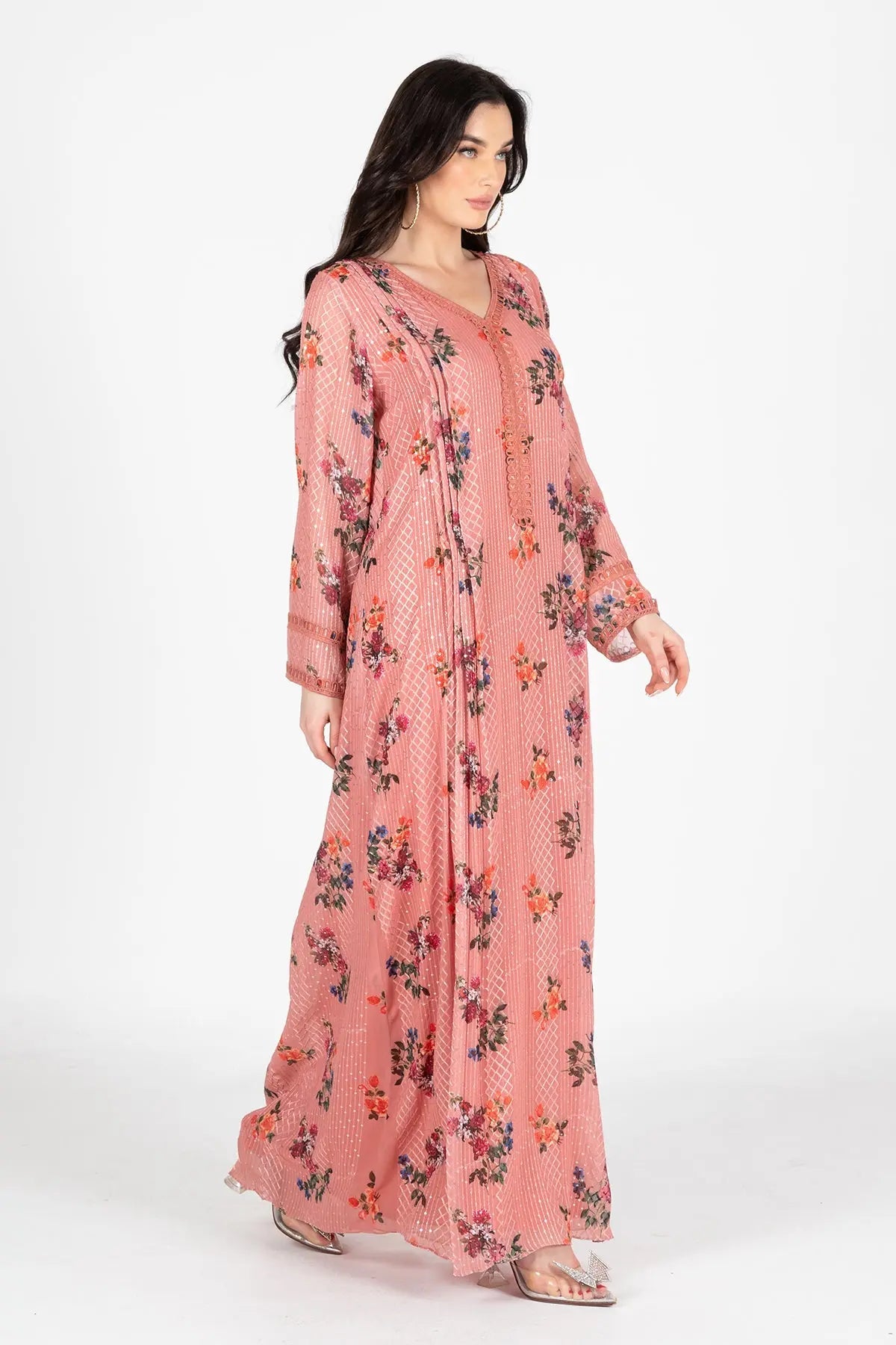 HUMA PEACH KAFTAN DRESSES