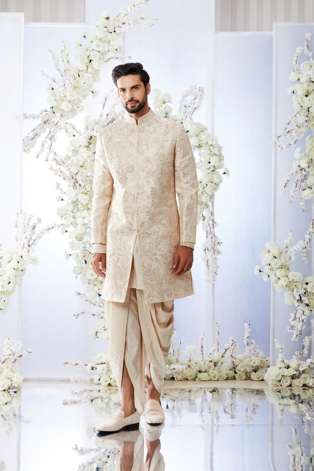 Rose Gold Sherwani Set