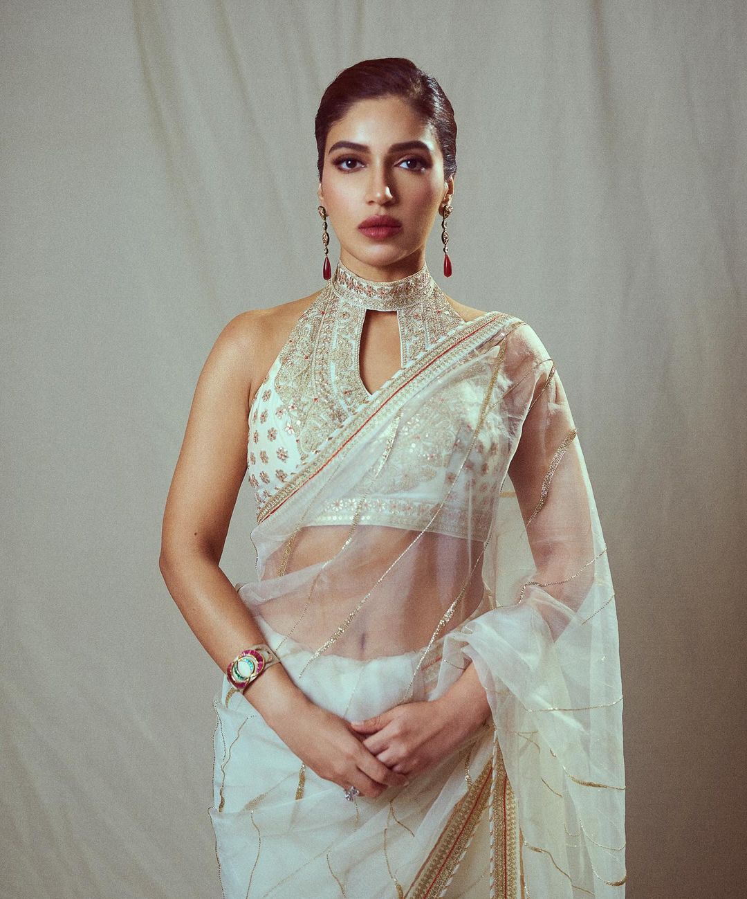 Bhumi Pednekar in Golconda Priyal saree set