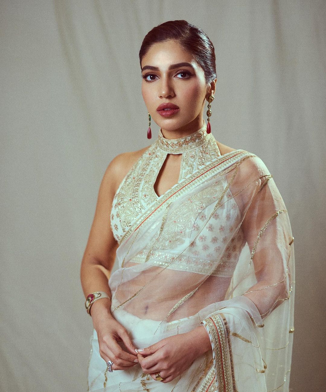 Bhumi Pednekar in Golconda Priyal saree set