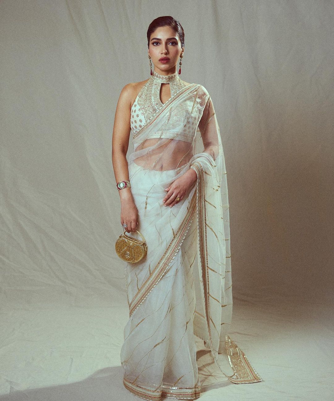 Bhumi Pednekar in Golconda Priyal saree set