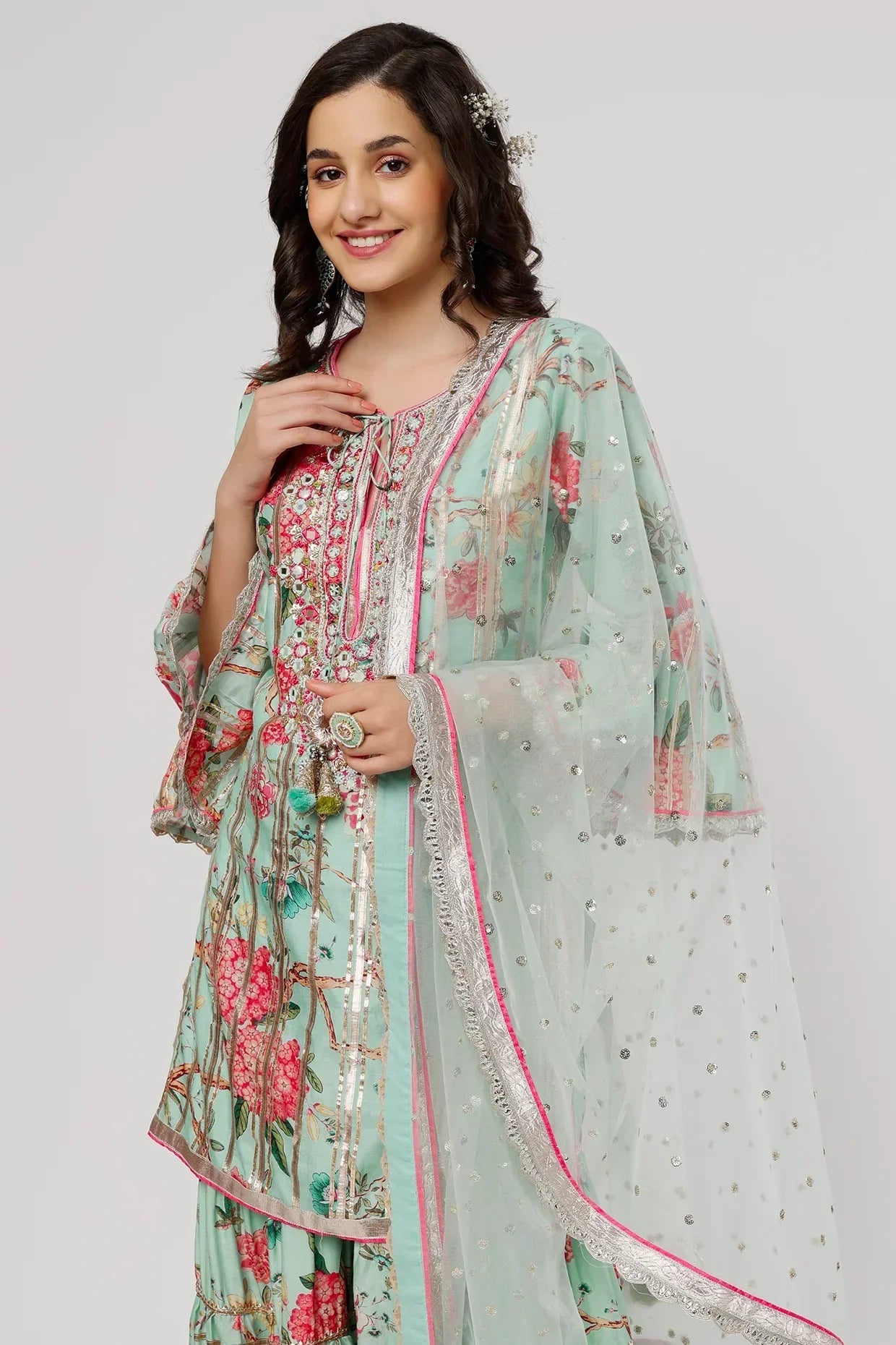 Juhi short kurta Sharara set