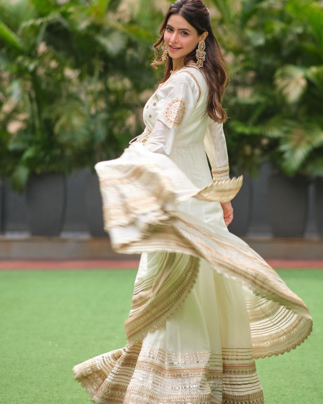 Aamna Sharif in Golconda Meera Anarkali set