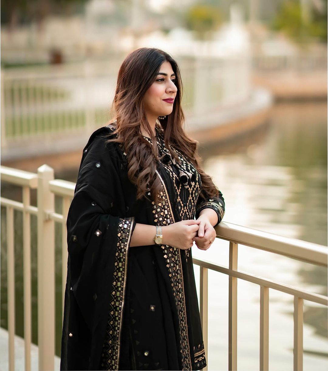 Sanya Hussane in Friya Short Kurta Sharara Set