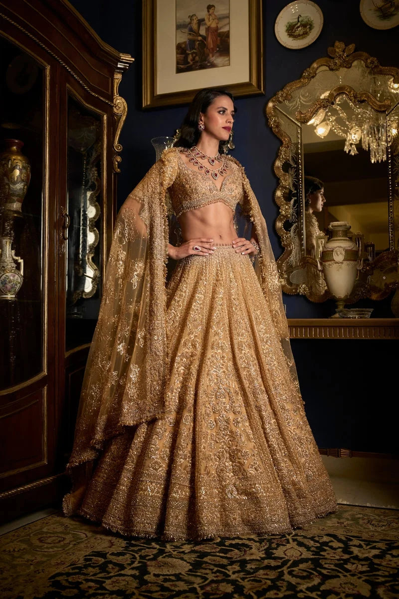 Copper Lehenga Set