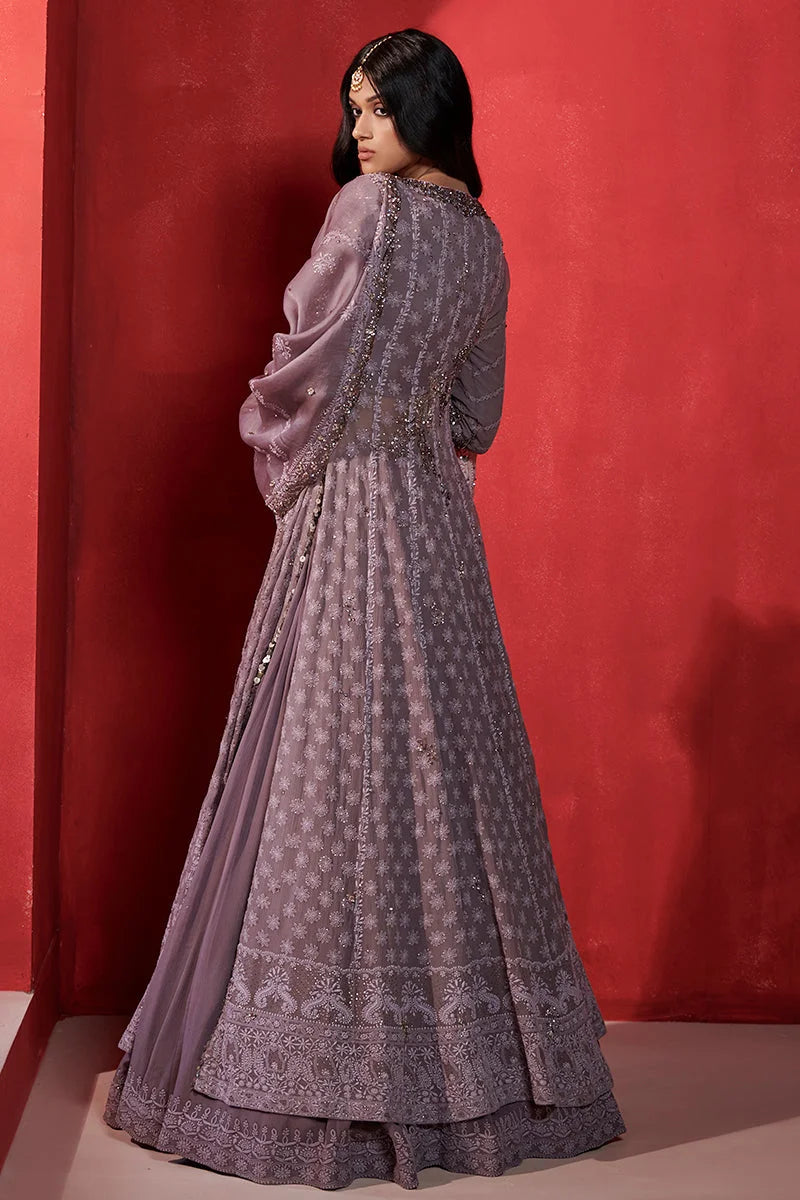 Anya Chikankari Kalidar Kurta And Lehenga Set