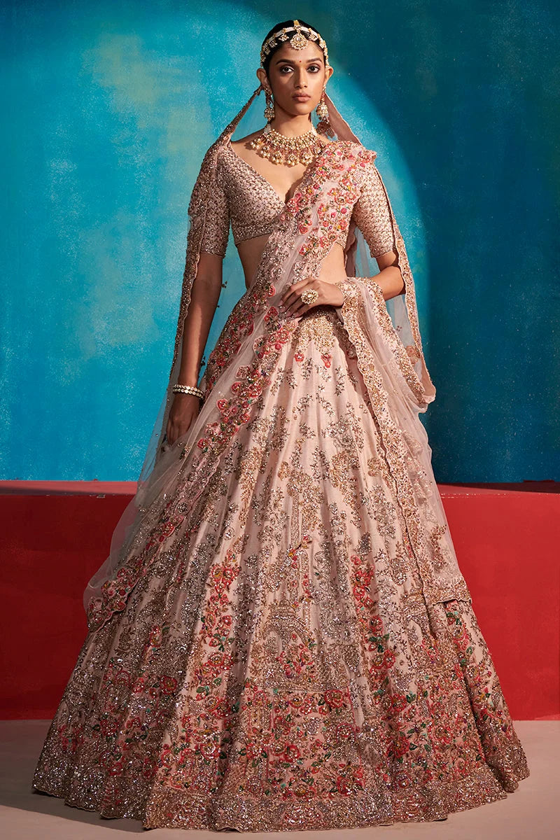 Etta Seashell Floral Garden Bridal Lehenga Set