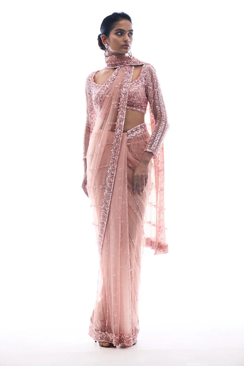 Rose Pink Saree